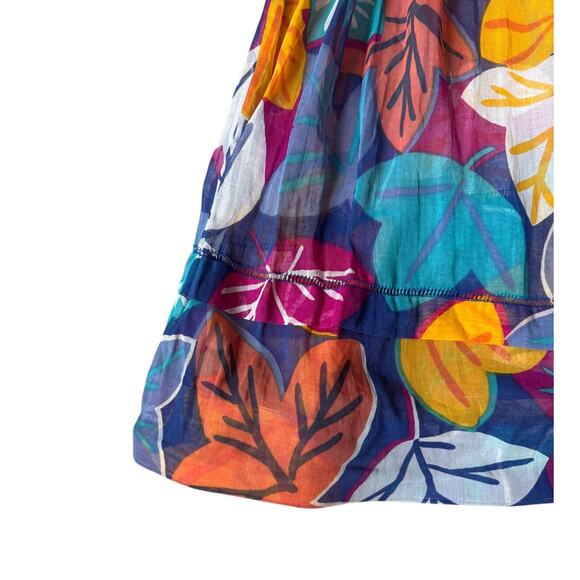 Vintage | Bright Floral V-Neck Sheer Dress | Size Small - Picture 4 of 9